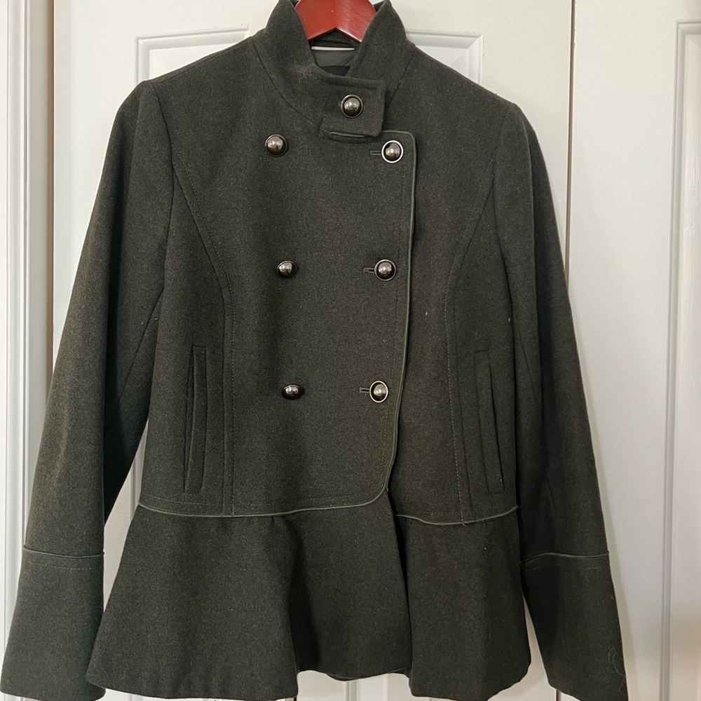 Banana Republic Women’s Peplum Pea Coat